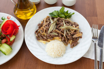 meat dish served on plate