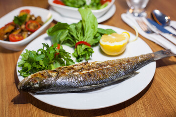 fish served on a plate