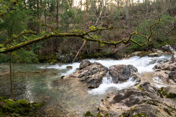 Natural pools of Loureza in the municipality of Oya. Galicia - Spain