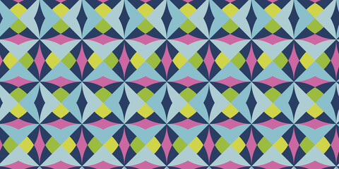 Triangles colorful geometry seamless pattern