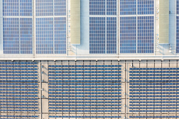 solar panels on factory roof top