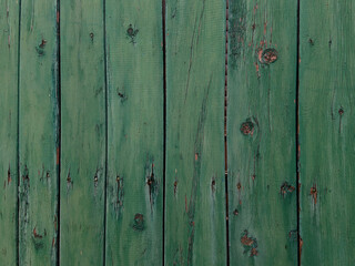 Texture of an old, dirty plank surface, green