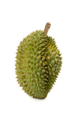 Old beautiful durian isolated on white background, king of fruit in Thailand