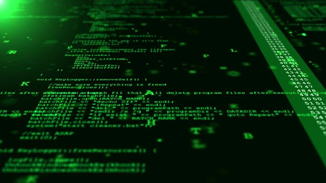 4K Loop Technology glitch computer virus or internet system hacking concept. virus attack, cyber security, malware, crime, spying software technology. hacking attack. system crash, error message.