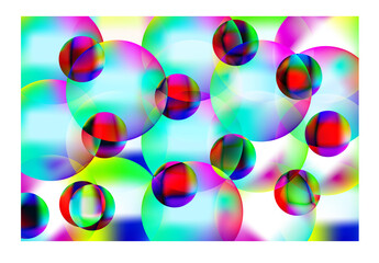 Abstract bright rainbow vector background with balloons. Multicolor template for cover design, website, background for presentations.
