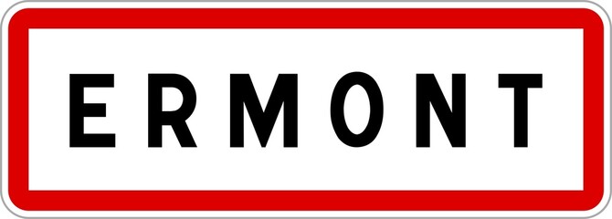 Panneau entrée ville agglomération Ermont / Town entrance sign Ermont