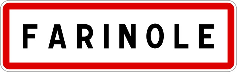 Panneau entrée ville agglomération Farinole / Town entrance sign Farinole