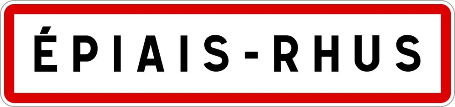 Panneau entr&eacute;e ville agglom&eacute;ration &Eacute;piais-Rhus / Town entrance sign &Eacute;piais-Rhus