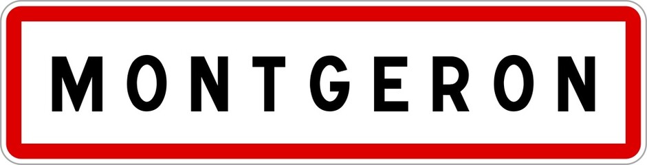 Panneau entrée ville agglomération Montgeron / Town entrance sign Montgeron