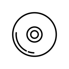 CD DVD Vector Icon. For Design, Logo, Template, Interface, Internet. Vector sign in simple style isolated on white background.