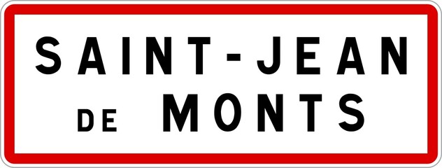 Panneau entrée ville agglomération Saint-Jean-de-Monts / Town entrance sign Saint-Jean-de-Monts