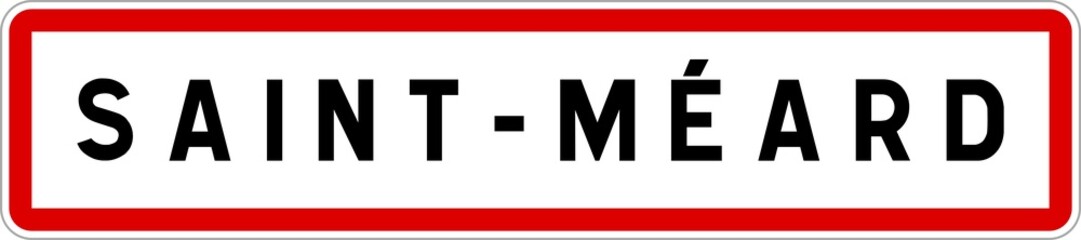 Panneau entrée ville agglomération Saint-Méard / Town entrance sign Saint-Méard