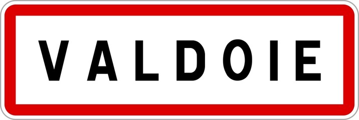 Panneau entrée ville agglomération Valdoie / Town entrance sign Valdoie