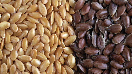 There are two varieties of flax seeds - brown and golden.