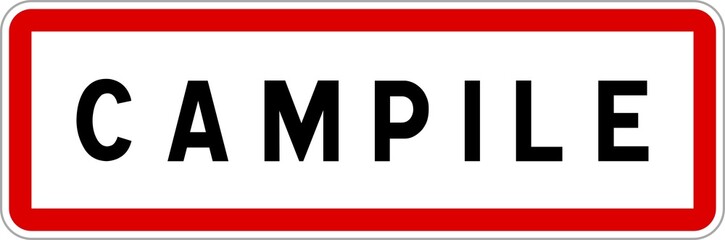 Panneau entrée ville agglomération Campile / Town entrance sign Campile