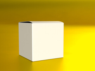 Cosmetic box mockup template classic clear design