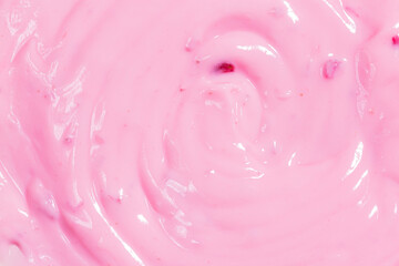 Texture Strawberry Yogurt,texture, yoghurt, macro,close up pink creamy homemade blueberries or strawberries yogurt texture background