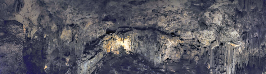 Interior view of the great caves of Nerja, Andalusia, Spain