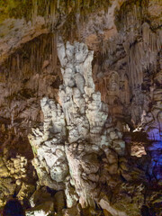 Interior view of the great caves of Nerja, Andalusia, Spain