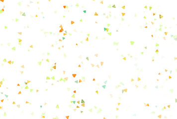 背景素材_カラフルな三角_オレンジ