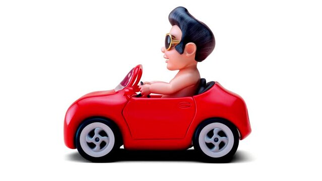 Fun 3D cartoon baby rocker driving