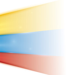 Obraz premium Lights and dim colors like Colombian tricolor flag, Vector illustration