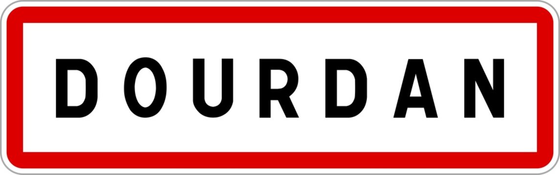 Panneau entr&eacute;e ville agglom&eacute;ration Dourdan / Town entrance sign Dourdan