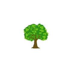 Tree vector icon. Nature tree vector illustration logo design.