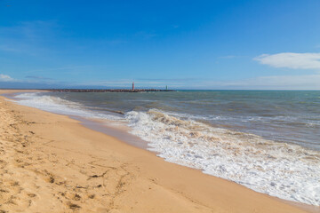 Empty beach in Albufeira