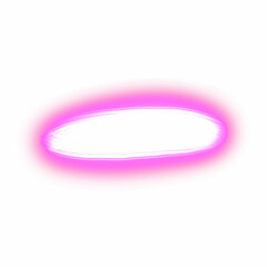 Hand drawn creative brush stroke clipart isolated on white background, dynamic oiled smear, multicolor neon paint texture, pink, purple, acrylics. Oval doodle shape, scribble bold line, aesthetic art