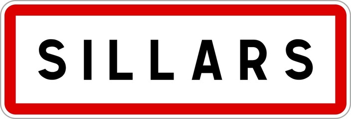 Panneau entrée ville agglomération Sillars / Town entrance sign Sillars