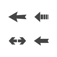 Arrow icons set. Vector pictogram arrows collection.