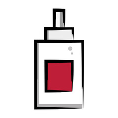 Isolated sketch of a glue bottle School supply Vector
