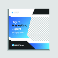 Corporate business marketing social media post or banner template Vector