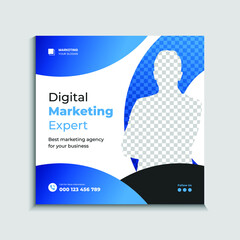 Digital marketing and corporate business social media post and banner template
