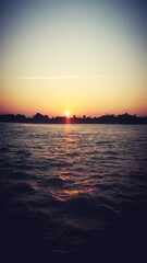 Naklejka premium sunset over the sea