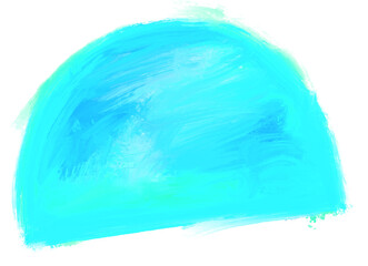 blue half circle shape oil painting stroke texture artistic art