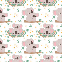 Cute koala seamless pattern for children fabric © ariosbeth