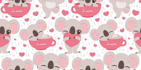 Cute koala seamless pattern for children fabric © ariosbeth