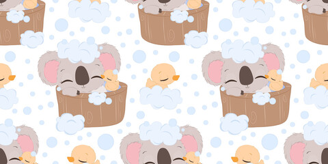 Cute koala seamless pattern for children fabric © ariosbeth