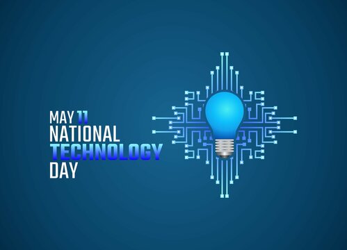 Vector Graphic Of National Technology Day Good For National Technology Day Celebration. Flat Design. Flyer Design.flat Illustration.