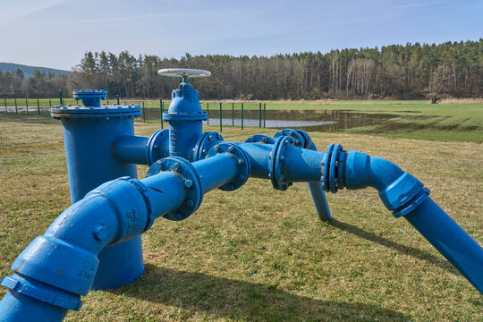 ground water source connection to the puplich water supply system in Franconia, Bavaria, Germany
