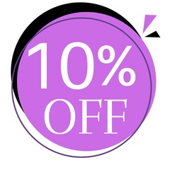 10% off Discount with purple and black design (discount ball) amazing attractive 