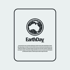 Happy Earth Day. April 22. Holiday concept. Template for background, banner, card, poster with text inscription. Vector EPS10 illustration