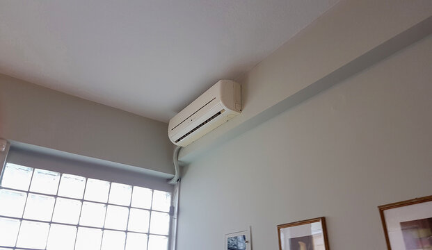 air condition aircondition in the home, window corner for background