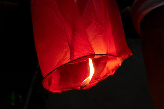 A sky lantern or Kongming lantern or Chinese lantern, is a small hot air balloon made of paper, with an opening at the bottom where a small fire is being suspended. Night sky candles or fire balloons.