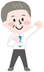 やる気キラキラの会社員 