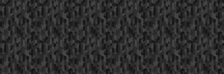 Seamless abstract background. Tiled texture. Geometric banner. Black and white illustration