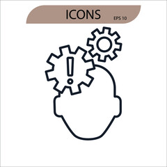 attention icons  symbol vector elements for infographic web