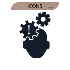 attention icons  symbol vector elements for infographic web